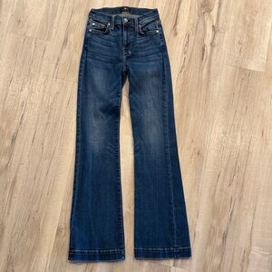 7 For All Mankind Dark Blue Flare Jeans
